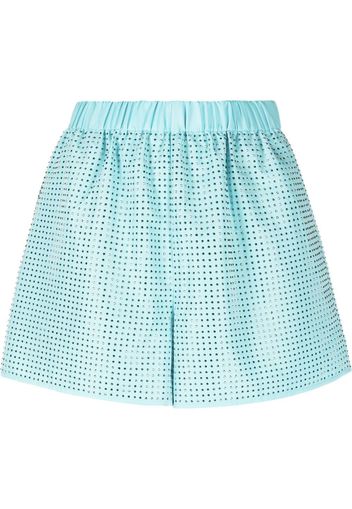 Self-Portrait Shorts con strass - Blu