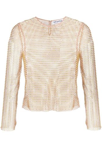 Self-Portrait long sleeves top - Toni neutri