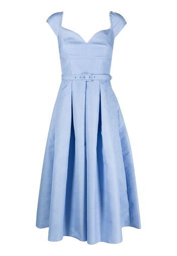 Self-Portrait pleated midi dress - Blu