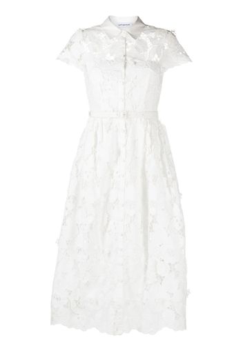 Self-Portrait guipure-lace midi dress - Bianco