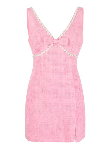 Self-Portrait bow-detail sleeveless dress - Rosa