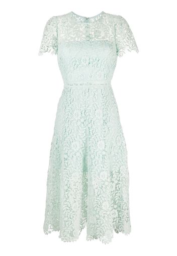 Self-Portrait lace-detail midi dress - Verde