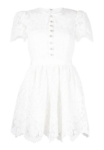 Self-Portrait lace mini dress - Bianco