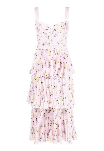 Self-Portrait floral-print midi dress - Rosa