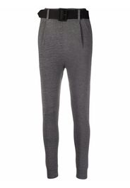 Self-Portrait belted tailored-style leggings - Grigio