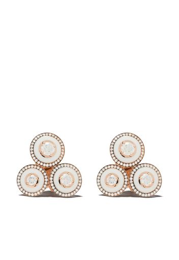 18kt rose gold diamond Mina earrings