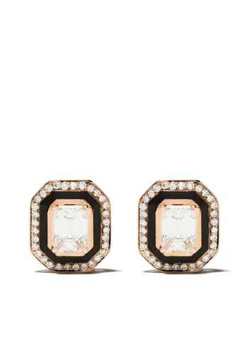 18kt rose gold diamond Mina earrings