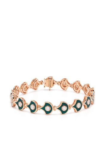 Selim Mouzannar 18kt rose gold Fish For Love diamond bracelet - Verde