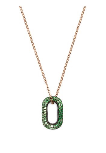 Selim Mouzannar 18kt rose gold Link Extension tsavorite necklace - Rosa