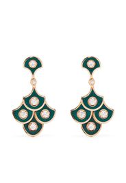 Selim Mouzannar 18kt rose gold Fish For Love diamond drop earrings - Verde