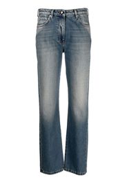 Semicouture distressed straight-leg jeans - Blu