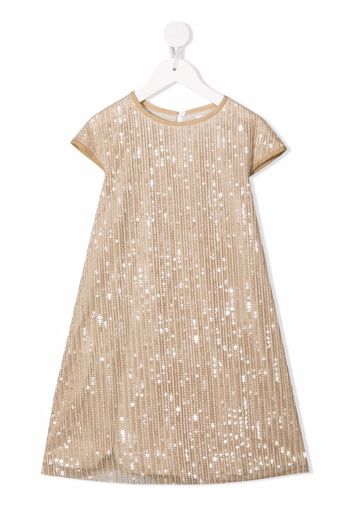 Señorita Lemoniez sequin-embellished organic-cotton dress - Oro