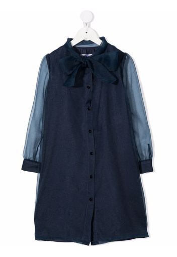 Señorita Lemoniez tie-fastening shirt dress - Blu