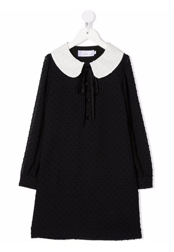 Señorita Lemoniez Peter Pan collar midi dress - Nero