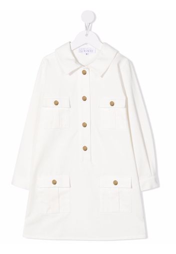 Señorita Lemoniez buttoned shirt dress - Bianco