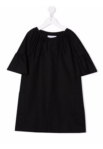 Señorita Lemoniez Cappotto con ruches Anglona - Nero