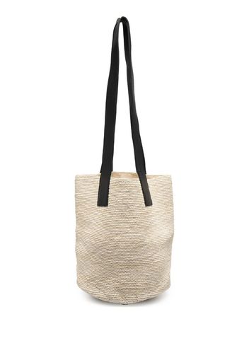 Sensi Studio two-tone woven tote - Toni neutri