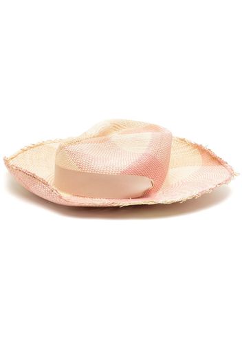 Sensi Studio interwoven frayed sun hat - Marrone