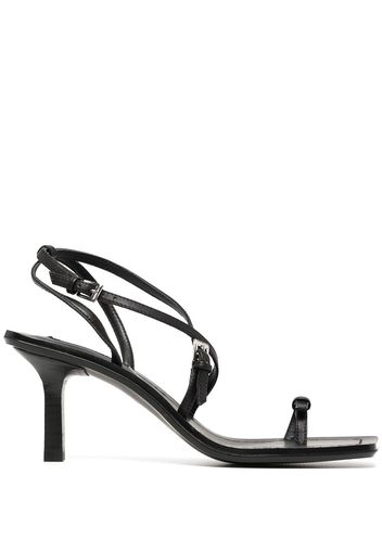 Senso Laven 85mm leather sandals - Nero