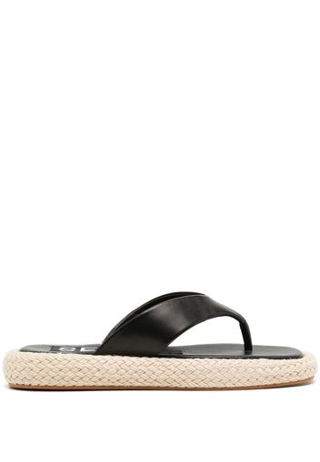 Senso Bianca braided-sole sandals - Nero