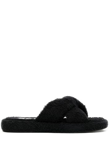 Senso Bubbles terry-cloth effect sandals - Nero