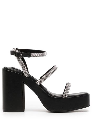 Senso Yasmin II 100mm crystal-embellished sandals - Nero