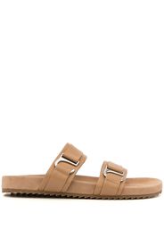 Senso Dahlia Fern leather slides - Marrone