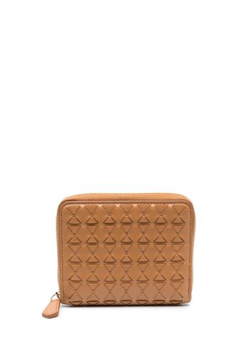 Serapian Mosaico-weaving leather wallet - Marrone