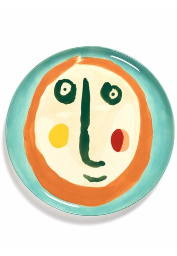 Serax Feast Face 2' abstract-print serving plate - Blu