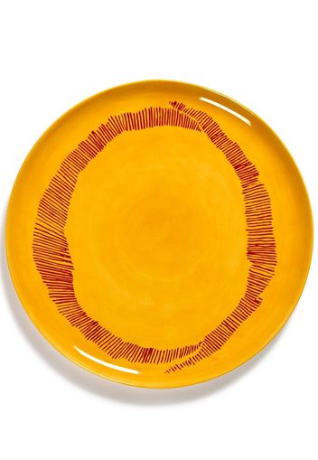 Serax x Feast Swirly Stripe ceramic plate set - Giallo