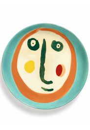 Serax Feast Face 2 abstract-print plate - Blu