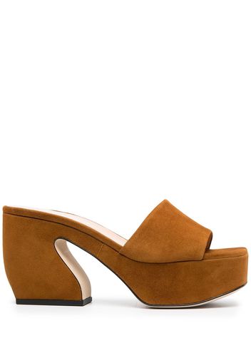 Sergio Rossi suede mules - Marrone