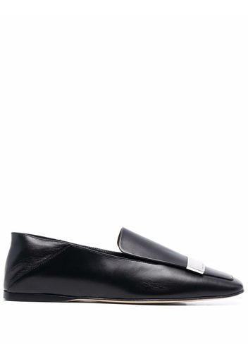 Sergio Rossi sr1 square-toe collapsible-heel loafers - Nero