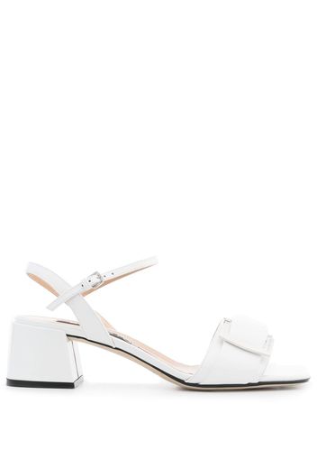 Sergio Rossi 55mm plaque-detail sandals - Bianco