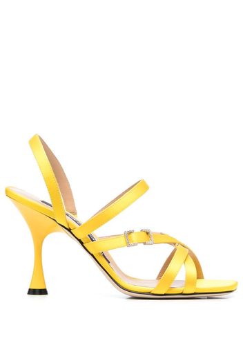 Sergio Rossi strappy 95mm leather sandals - Giallo