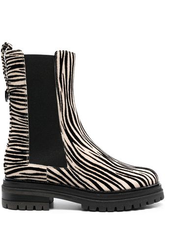 Sergio Rossi Joan zebra-print ankle boots - Nero