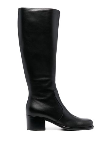 Sergio Rossi knee-length side-zipped boots - Nero