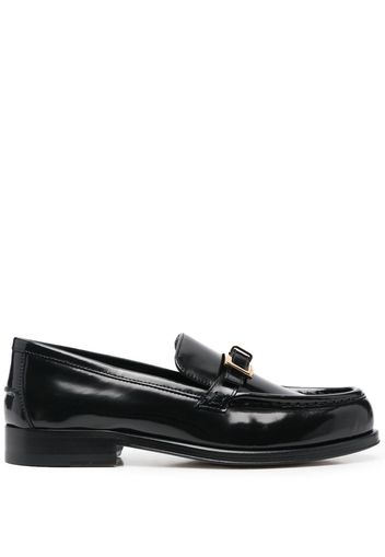 Sergio Rossi buckled leather moccasin loafers - Nero