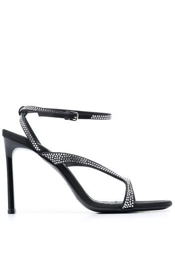 Sergio Rossi Sr Aracne 100mm crystal-embellished sandals - Nero