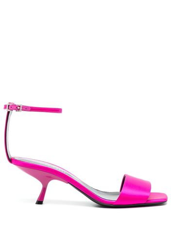 Sergio Rossi satin-finish 70mm kitten-heel sandals - Rosa