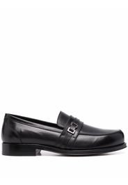 Sergio Rossi buckle-detail leather loafers - Nero