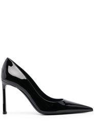 Sergio Rossi 100mm patent-finish pointed pumps - Nero