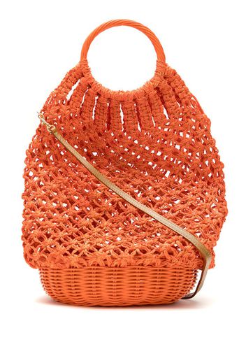 Bolsa de crochet de palha