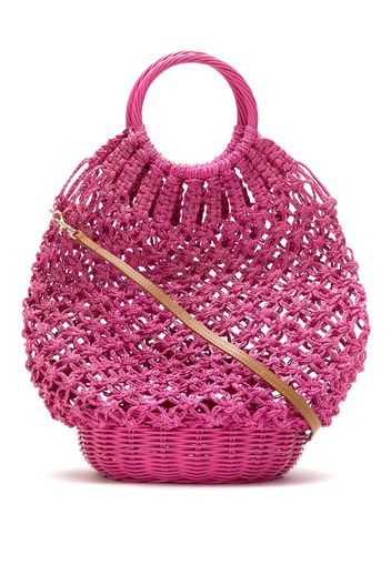 Bolsa de crochet de palha