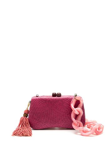 SERPUI Clutch Olive Camelia - Rosa