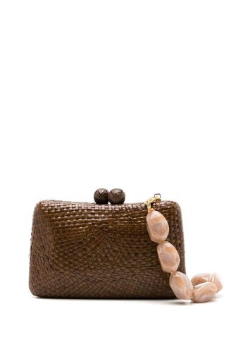 SERPUI Clutch con design intrecciato - Marrone