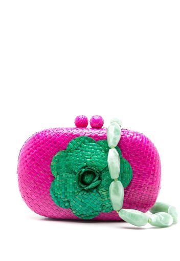 SERPUI Clutch Olive Camelia - Rosa