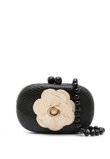 SERPUI Clutch Olive Camelia - Nero