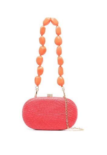 SERPUI beaded-strap weaved shoulder bag - Arancione