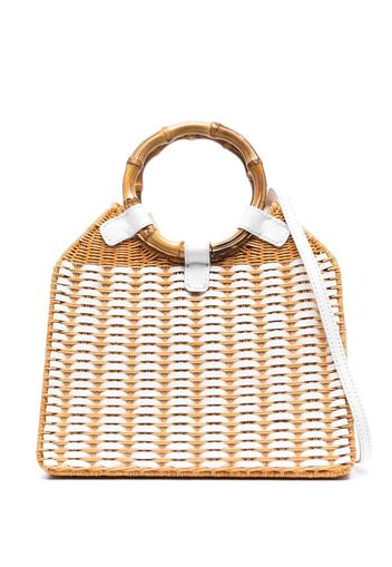 SERPUI straw tote bag - Bianco